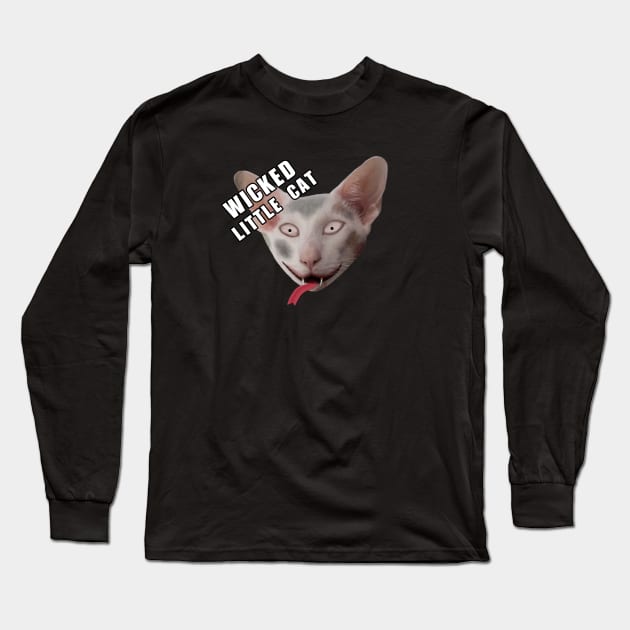 Wicked little cat Long Sleeve T-Shirt by Wuhuu